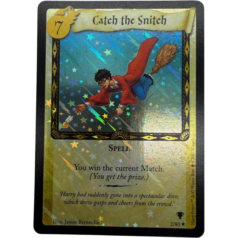 Harry Potter TCG Catch the Snitch 2/80 Quidditch Cup Rare Holo Foil 2001 WotC